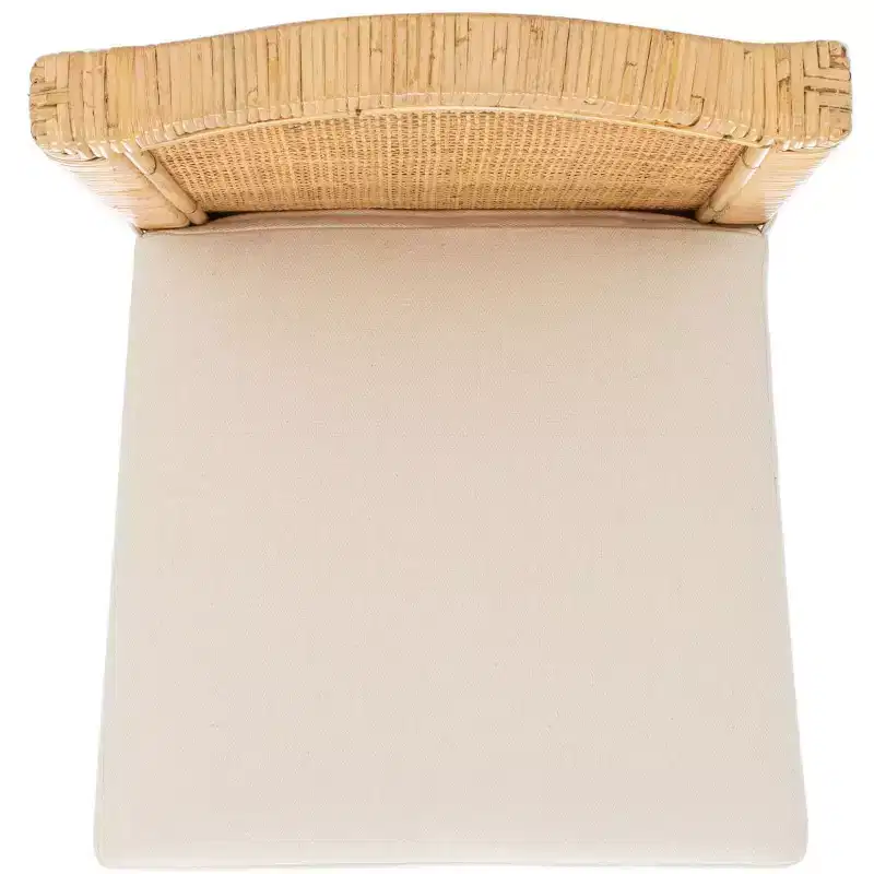 Tojo Cane Counter Stool With Cushion - BST6502 - White/Natural - Safavieh
