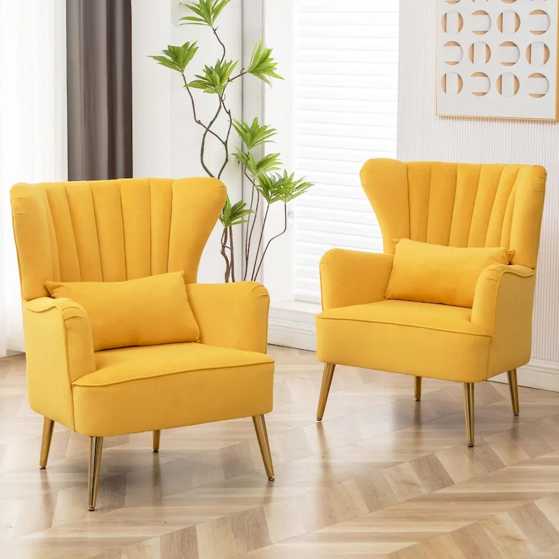 Modern Wingback Arm Chair Upholstered Accent Chair