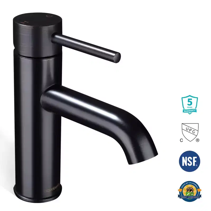 Aquaterior Bathroom Sink Faucet Single Handle Oil Rubbed Bronze CUPC NSF CEC