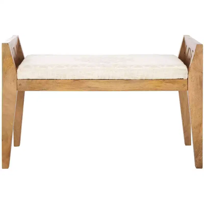 Hamburg Wood Bench - BCH3702 - Beige/Natural - Safavieh