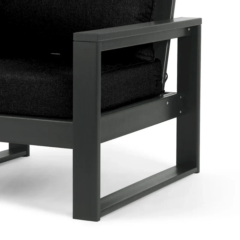 Polytrends Endless Patio 4-Piece Deep Seating Set with Gray Frame