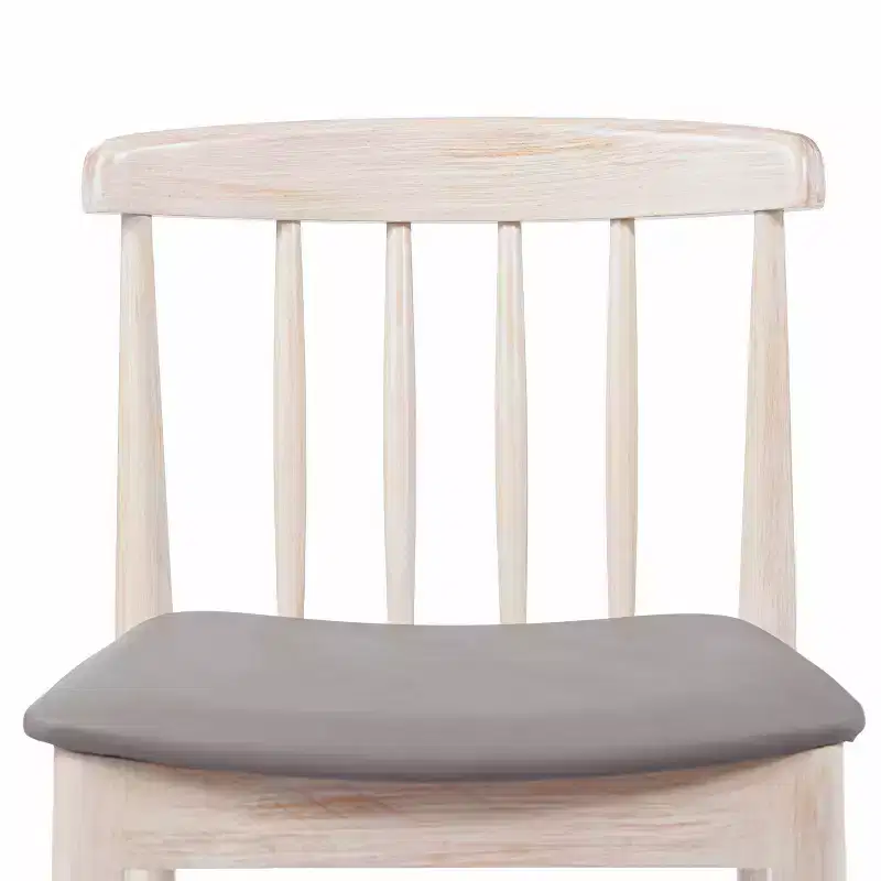 Flash Furniture Chester Commercial Grade Solid Wood Dining Chair with Slatted Backrest and Vinyl Seat