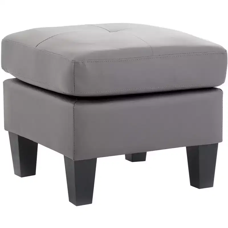 Passion Furniture Newbury Faux Leather Upholstered Ottoman