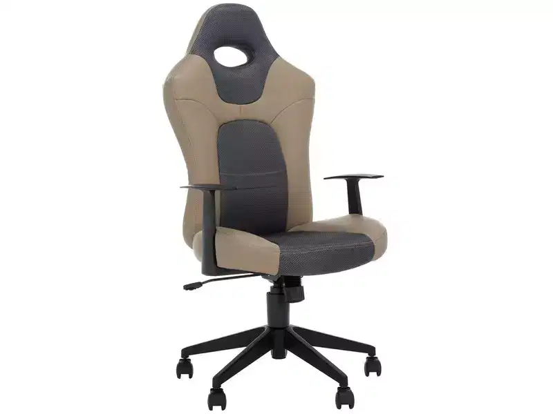 Belinda Swivel Desk Chair - Height Adjustable - FOX8503 - Black/Grey - Safavieh
