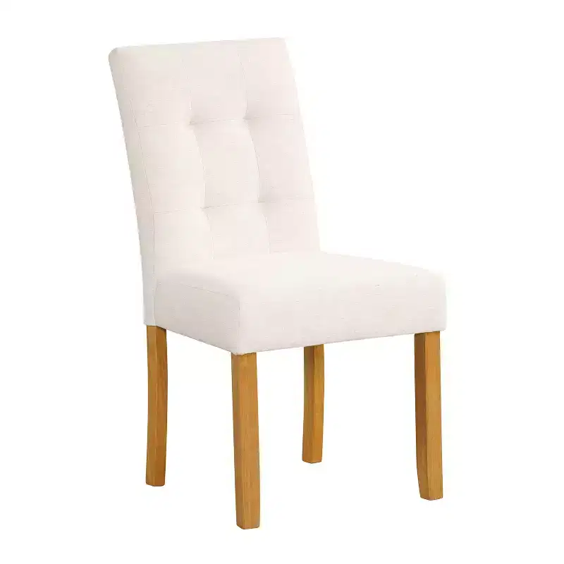 HomePop Set of 2 Tufted Back Dining Chairs Plywood Frame, Capacity