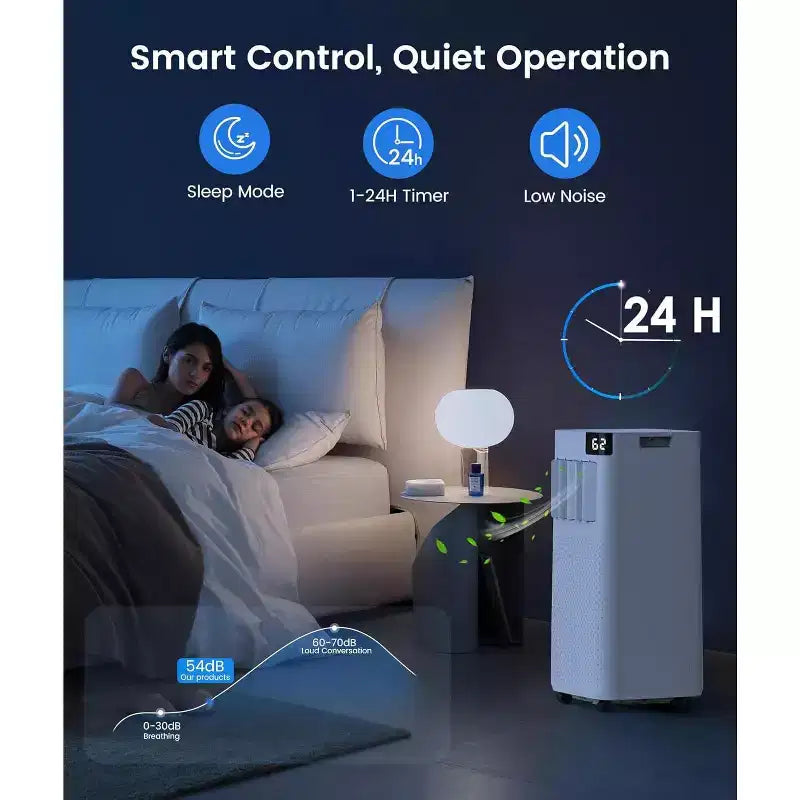 ZAFRO Portable Air Conditioners, Portable AC Unit with Cool, Fan & Dry Modes/Fast Cooling/Energy Efficient/Remote Control