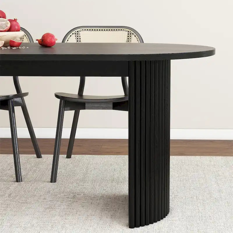 Solid Wood Oval Dining Table