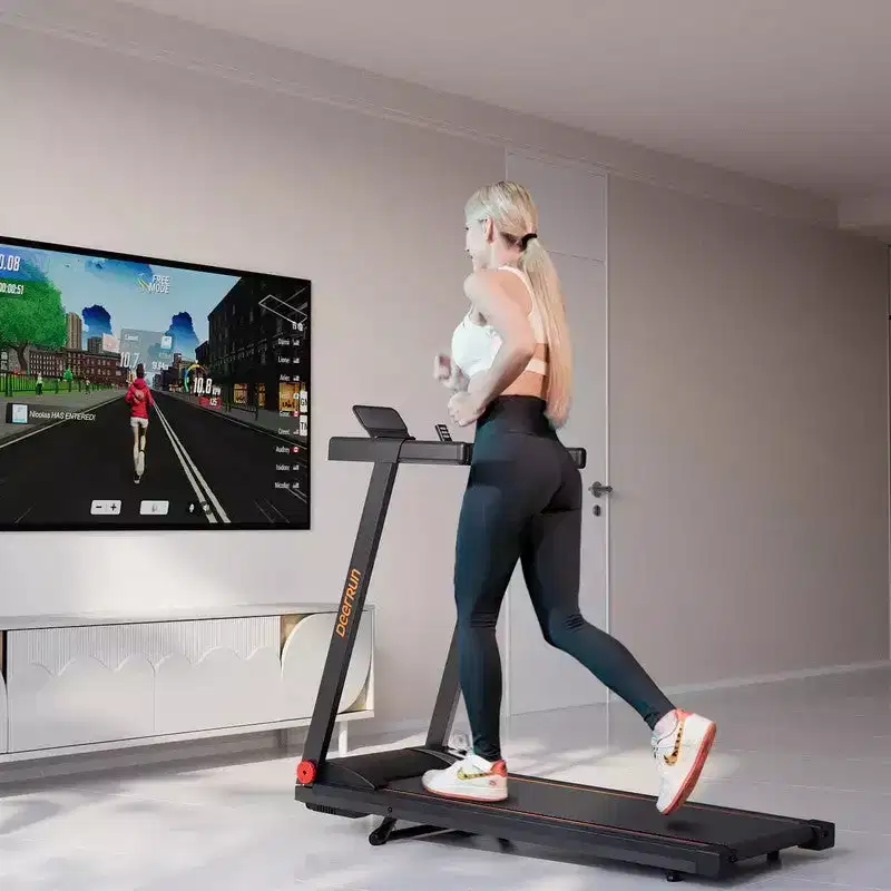 DeerRun A1 Folding Smart Treadmill with 6% Incline - Support Bluetooth & Remote Wireless Control