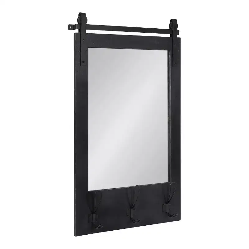 Functional Wall Mirror, 18x28, Wood Frame