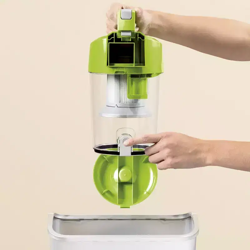BISSELL Zing Bagless Canister Vacuum 2156A 10" Cleaning Path Green: Lightweight Electric Cleaner, Multi-Surface, Automatic Cord Rewind