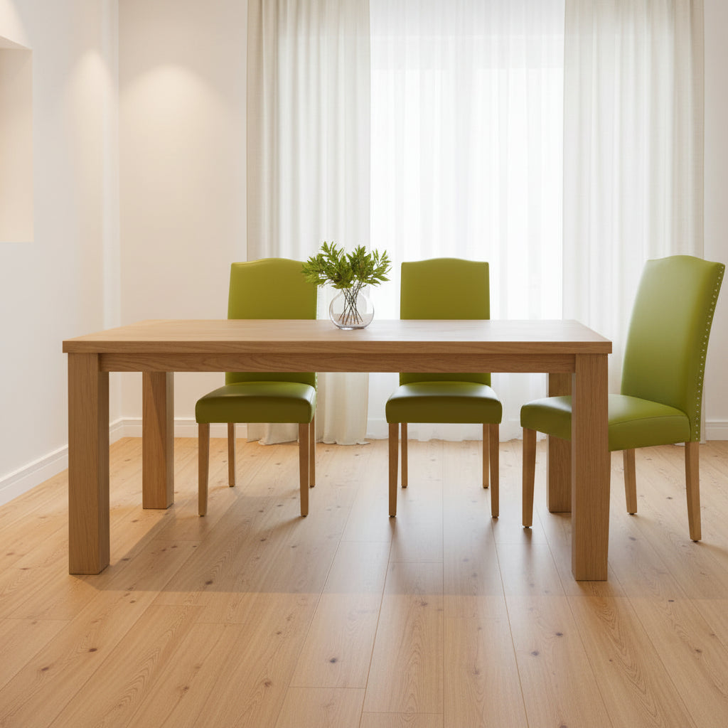 Round Kitchen Table Set 5pc 42 Table w/ Drop Leaves & 4 Parsons Chairs - Autumn Green