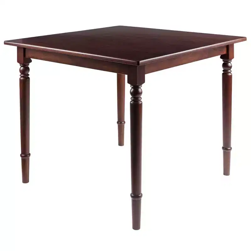 5pc Mornay Dining Table Set Walnut - Winsome: Solid Wood, Farmhouse Style, Seats Four