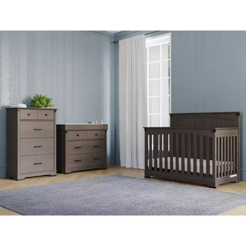 Child Craft Redmond Full Panel Crib, Changing Table Dresser & Chest 4 Piece Nursery Set
