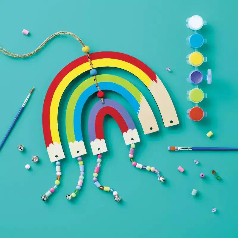 Rainbow Wind Chime Painting Craft Activity Kit - Mondo Llama™