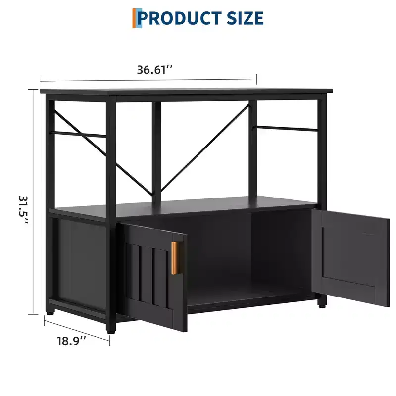 Heavy Duty Aquarium Stand for 40-50 Gallon Tank  Metal & Wood Cabinet, Holds 660lbs, Storage for Fish Accessories, Stylish Organizer for Home