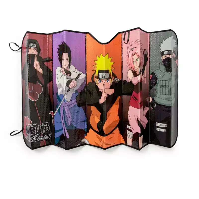 Just Funky Naruto Shippuden Characters Sunshade for Car Windshield | 58 x 28 Inches