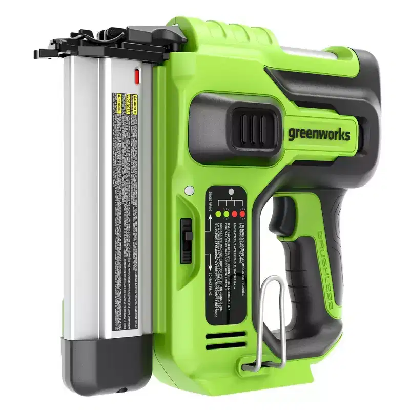 Greenworks POWERALL 24V Cordless 18 Gauge Brad Nailer Tool Only