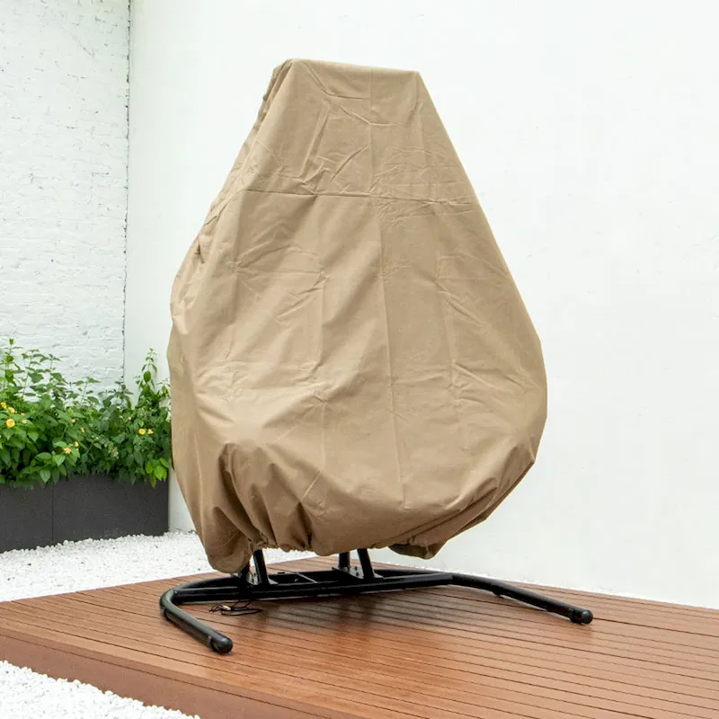 Charcoal Wicker Hanging Double-Seat Swing Chair with Stand with Cushion