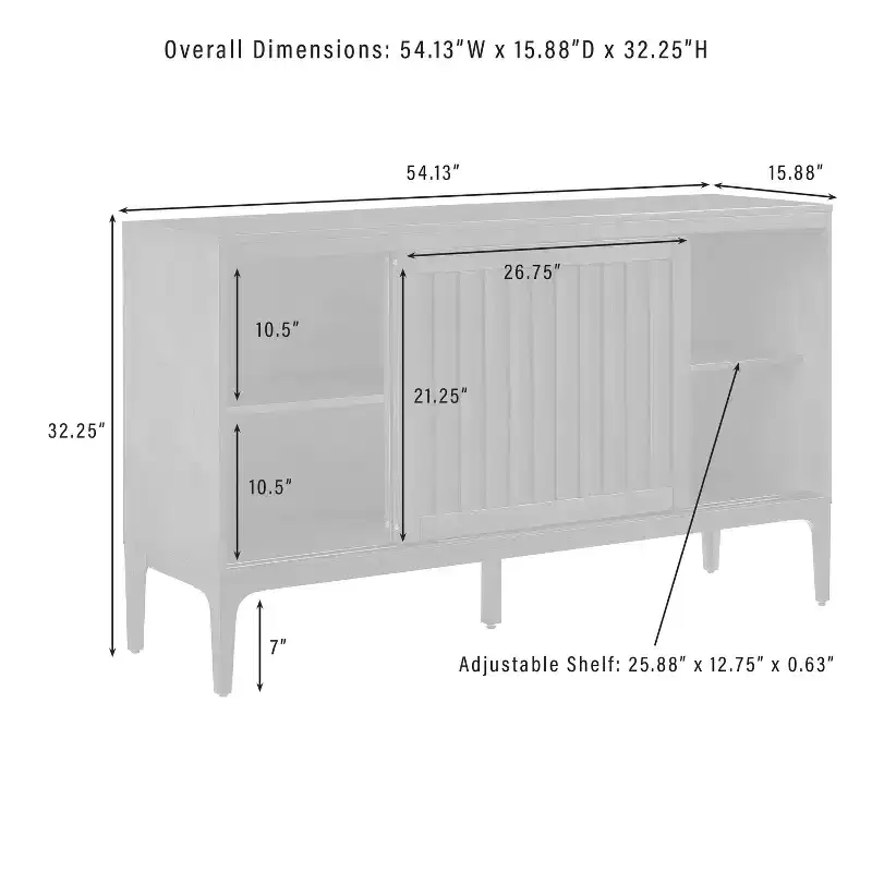 Crosley 54" Asher Sideboard