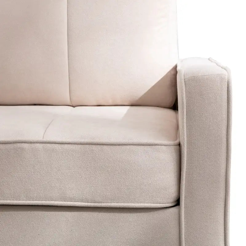 Convertible Sofa Couch with Cushioned Seat and Wooden Legs