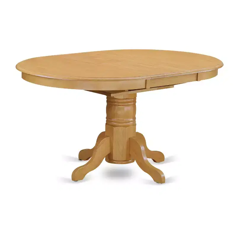 HomeStock Belmont Dining Room Set- Oval Dinette Table With Leaf And Dining Chairs, Oak