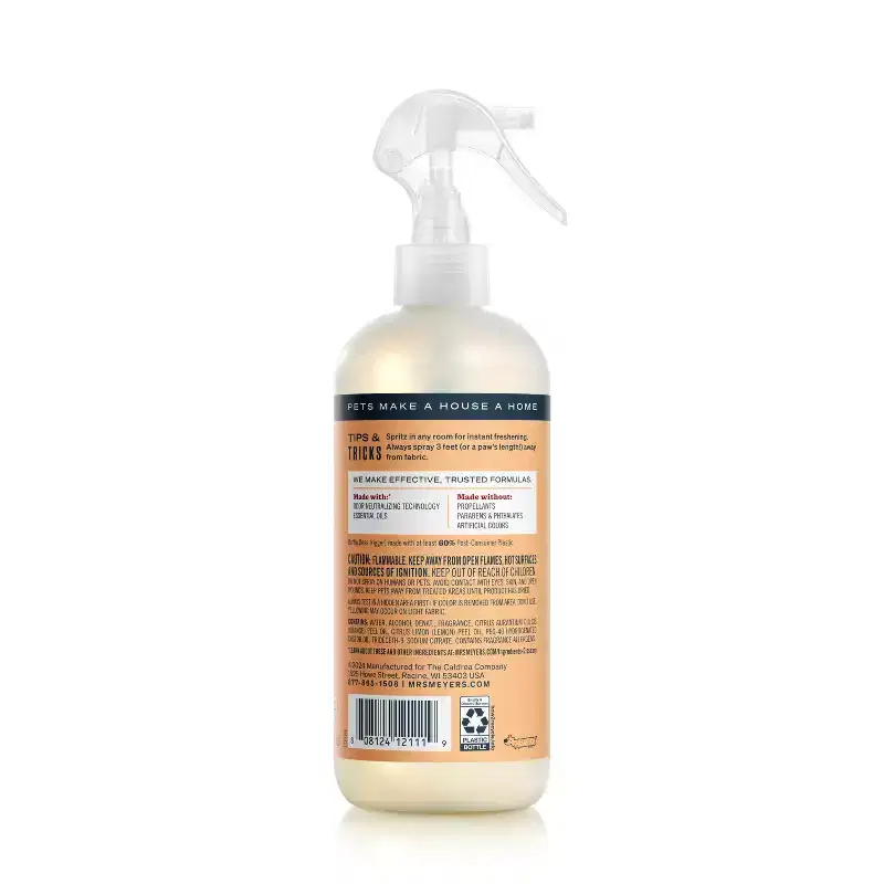 Mrs. Meyer's Clean Day Orange Blossom Pet Odor Neutralizer - 12 fl oz: Liquid Spray, Dye-Free, Paraben-Free, Phthalate-Free