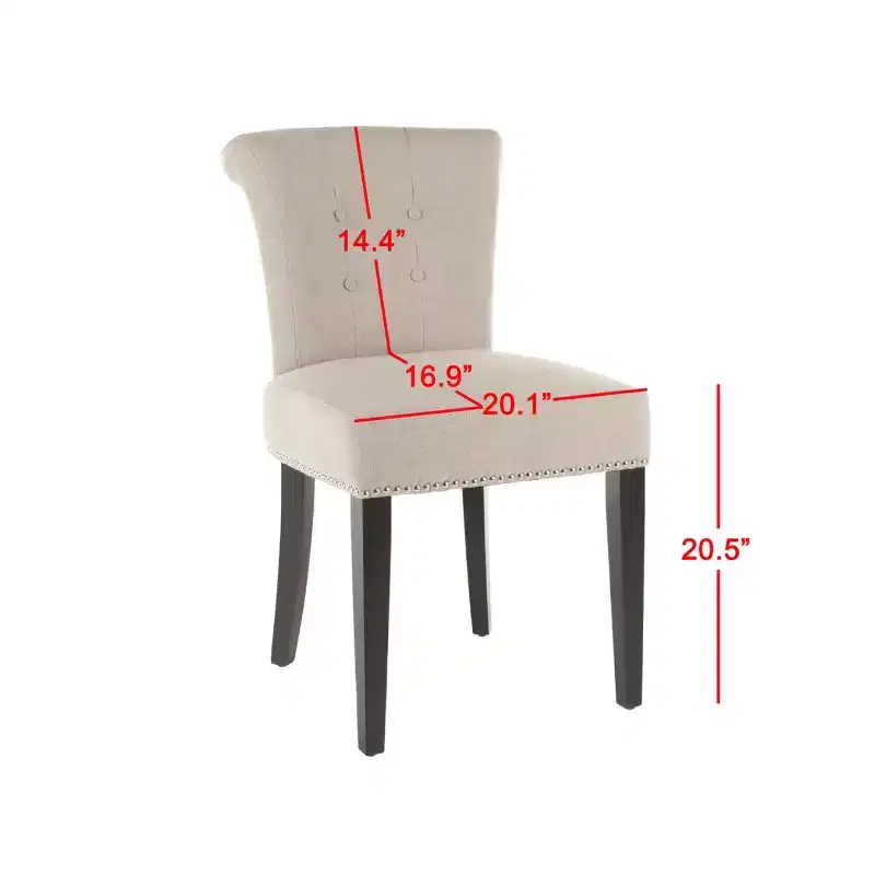 Sinclair 21 H Dining Chair With Nail Head Trim (Set of 2) - MCR4704 - Safavieh Couture