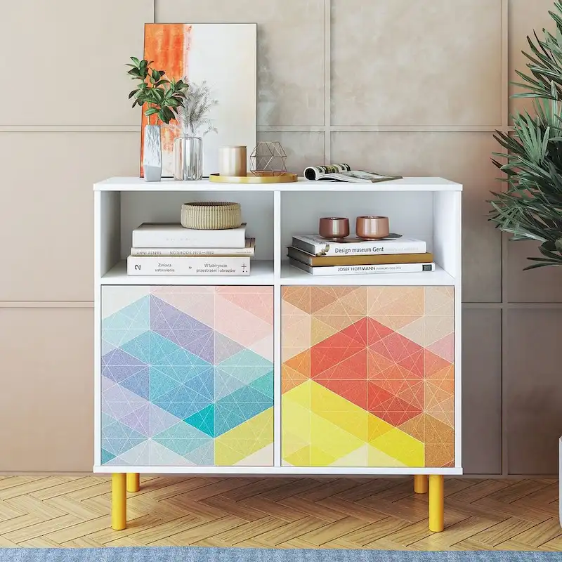Mid-Century Modern 6 Shelf Sideboard