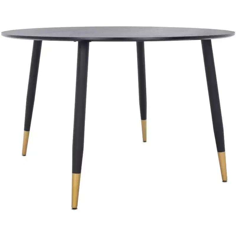 Kamala Round Dining Table - DTB5807A - Black/Gold - Safavieh