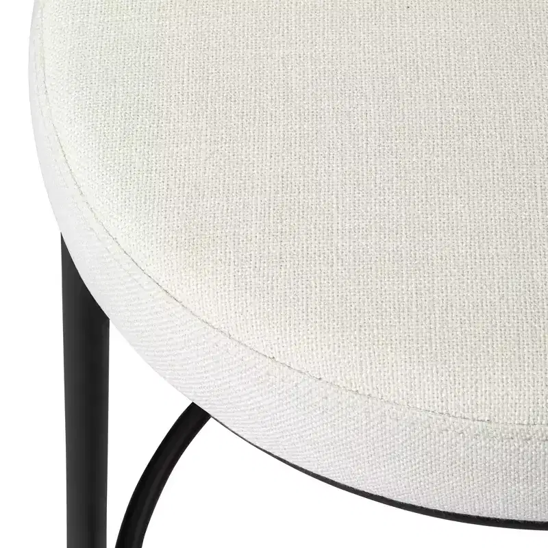 Maven Lane Stella Backless Metal Bar Stool with Fabric Upholstered Seat 31