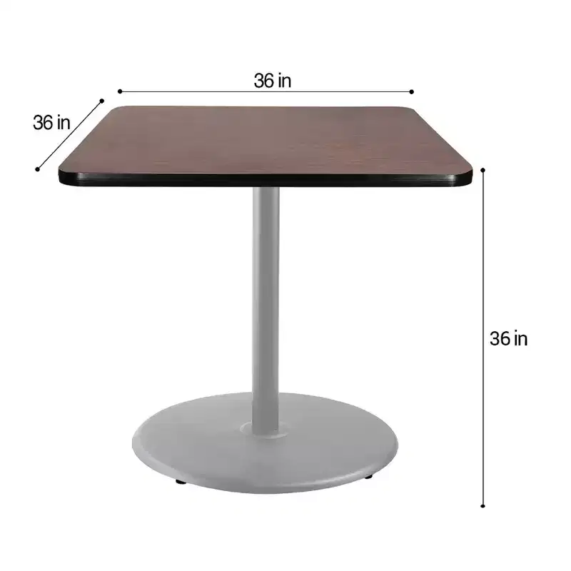 Hampden Furnishings 36" Bennet Collection Square Dining Table Gray/Mahogany
