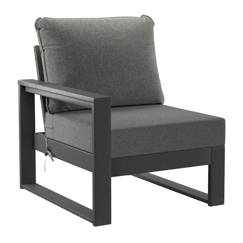 Polytrends Endless Patio 4-Piece Deep Seating Set with Gray Frame