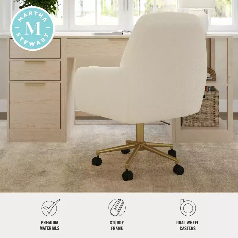 Martha Stewart Clara Upholstered Office Chair
