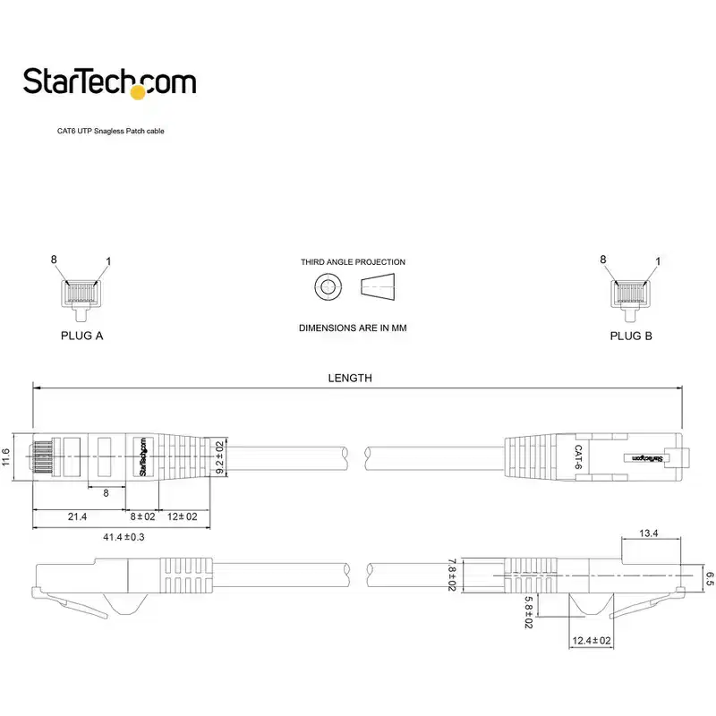 StarTech.com Cat 6 Patch Cable - Reliable Data and Networking Cables - N6PATCH50BL