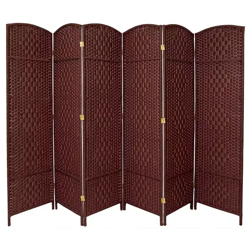 7 ft. Tall Diamond Weave Room Divider (6 Panels)