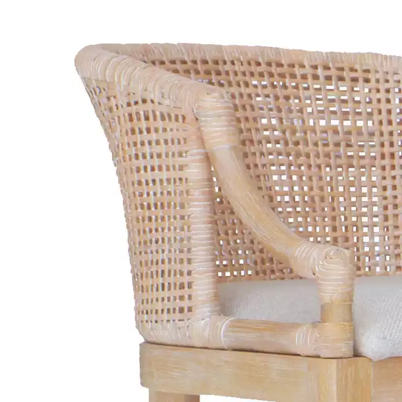 Martha Stewart 25 Playa Handcrafted Rattan Counter Height Barstool