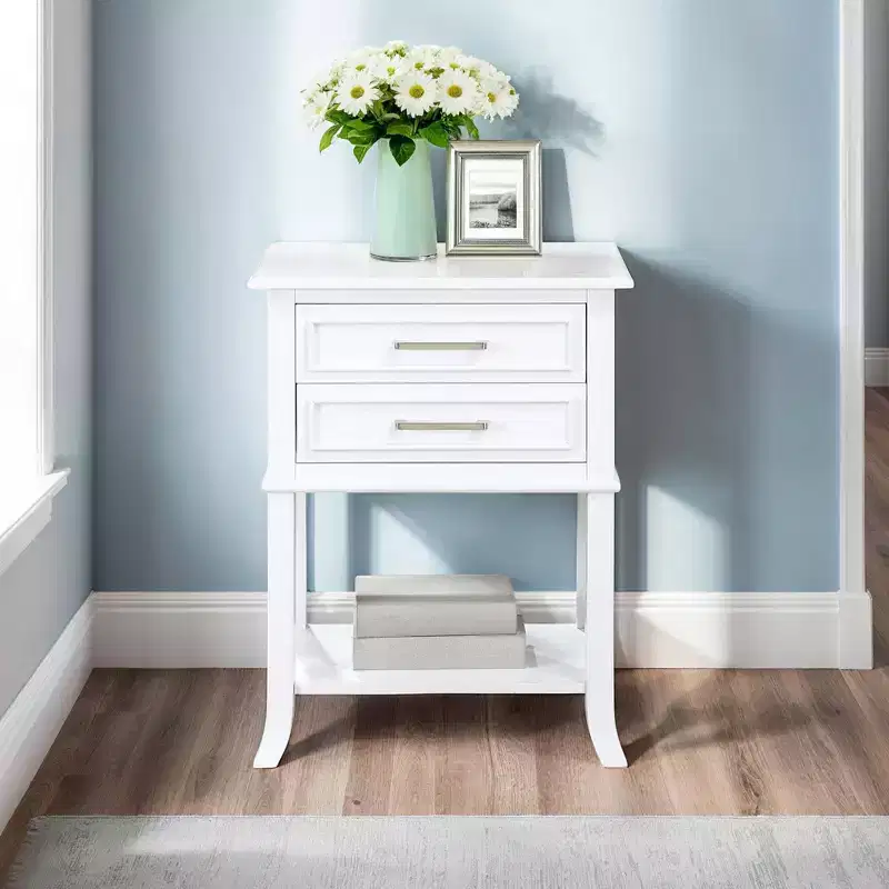 Breighton Home Sydney 2 Drawer End Table with Shelf