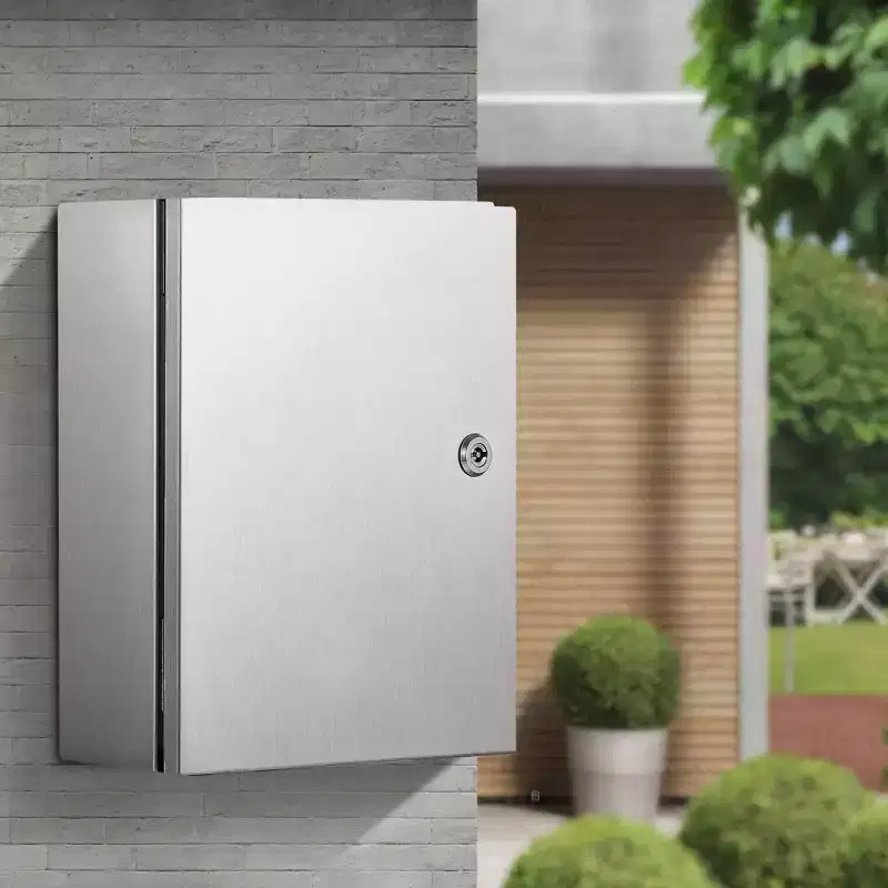 VEVOR NEMA Stainless Steel Enclosure, 16 x 12 x 8 in, NEMA 4X Steel Electrical Box, IP66 Waterproof & Dustproof, Silver