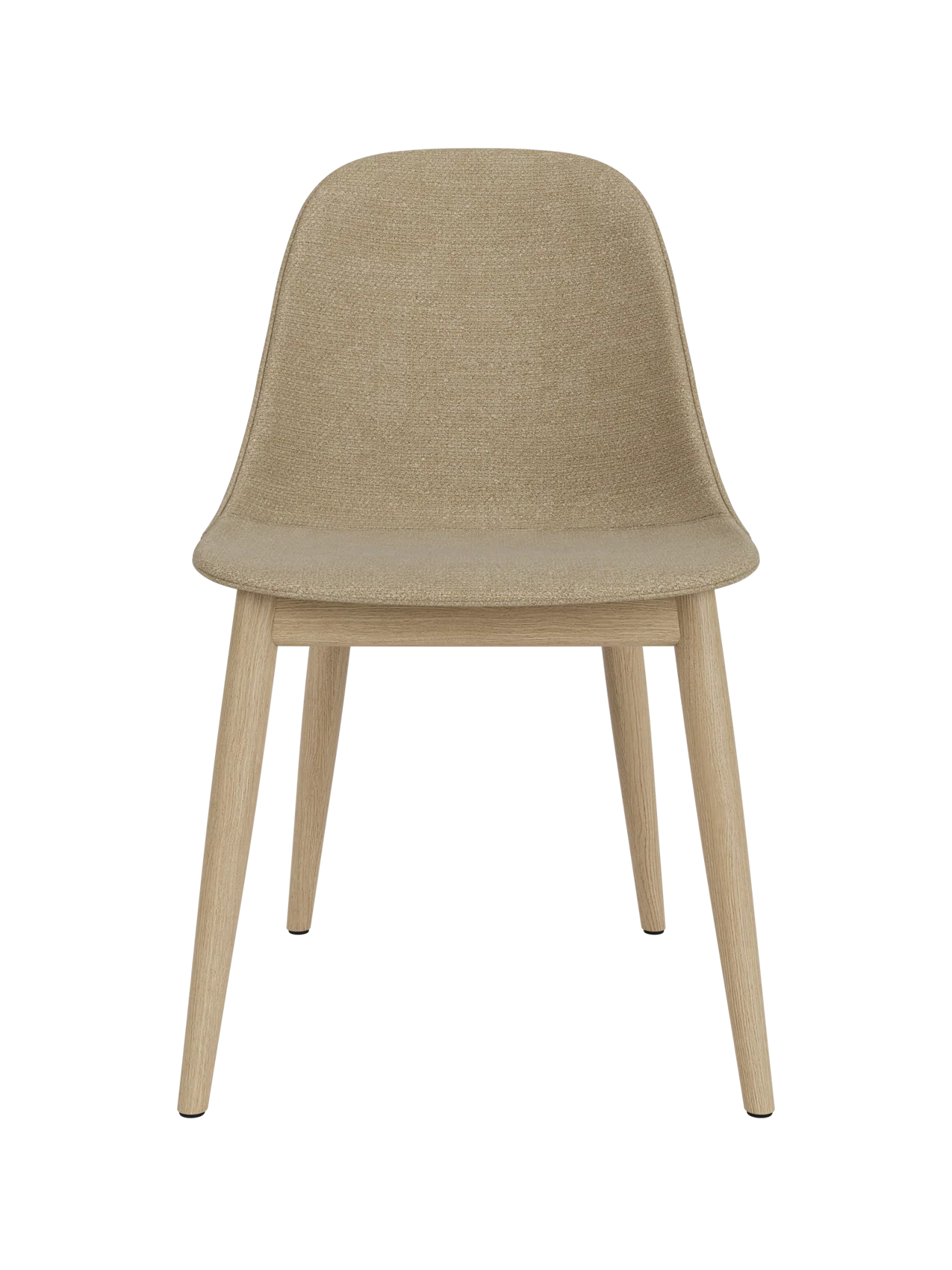 Contemporary Upholstered Side Dining Chair Wooden Base with Compact Shell Design for Dining Room & Office