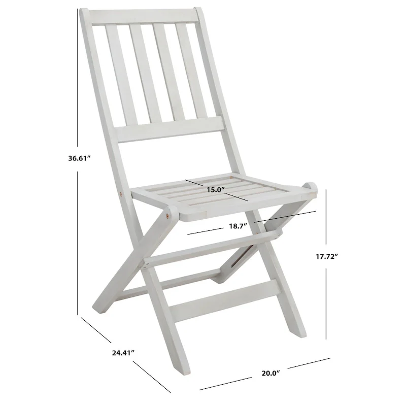 SAFAVIEH Linda 6-Chair 1-Table Extendable Patio Dining Set - 35Wx79Dx30H