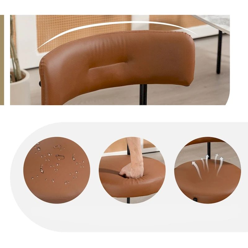 AVAWING Dining Chairs Mid-Century Modern Kitchen Chairs Set of 6