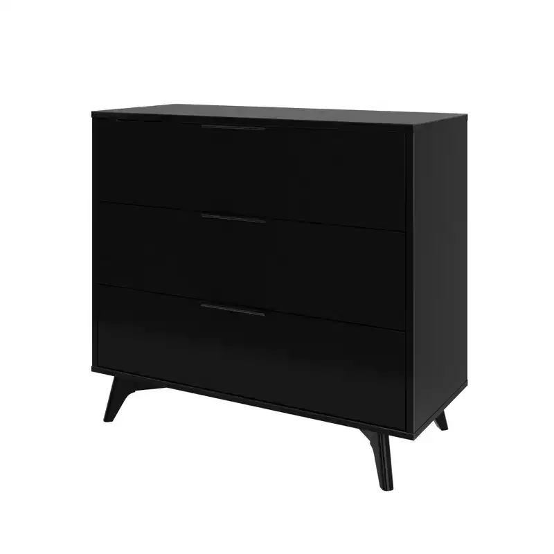 Plank+Beam 3 Drawer Dresser with Brass Handle