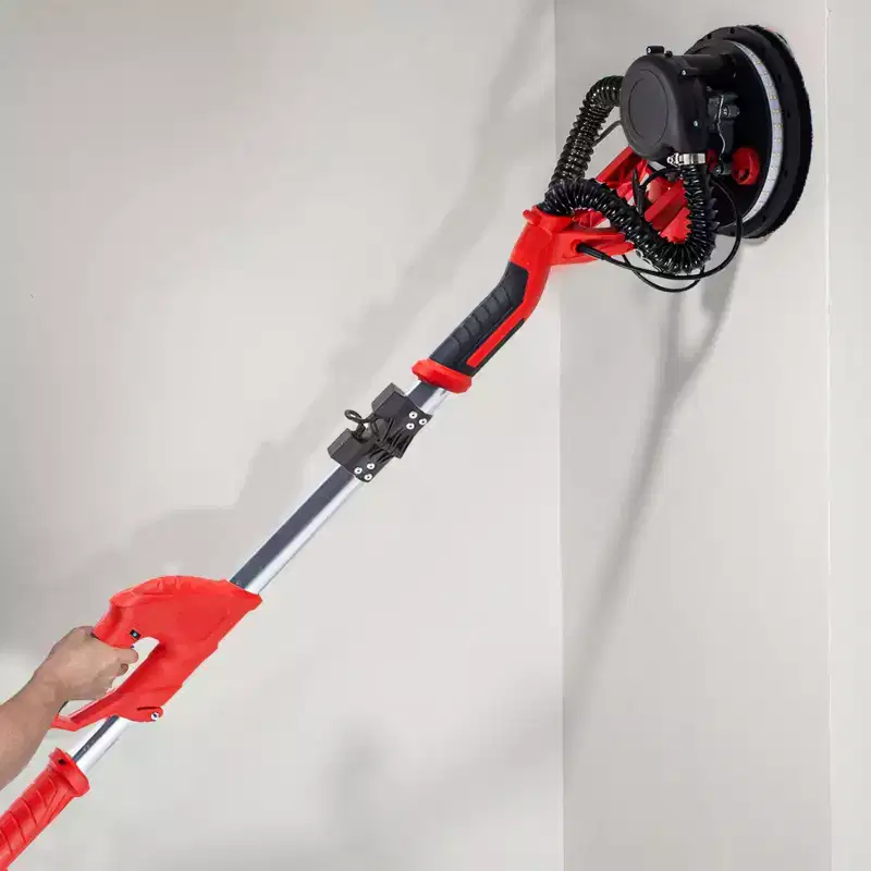 VEVOR Drywall Sander 850W, Electric Drywall Sander, Variable Speed 800-1750 RPM, Foldable Sheetrock Sander, with Telescope Handle, Red&Black