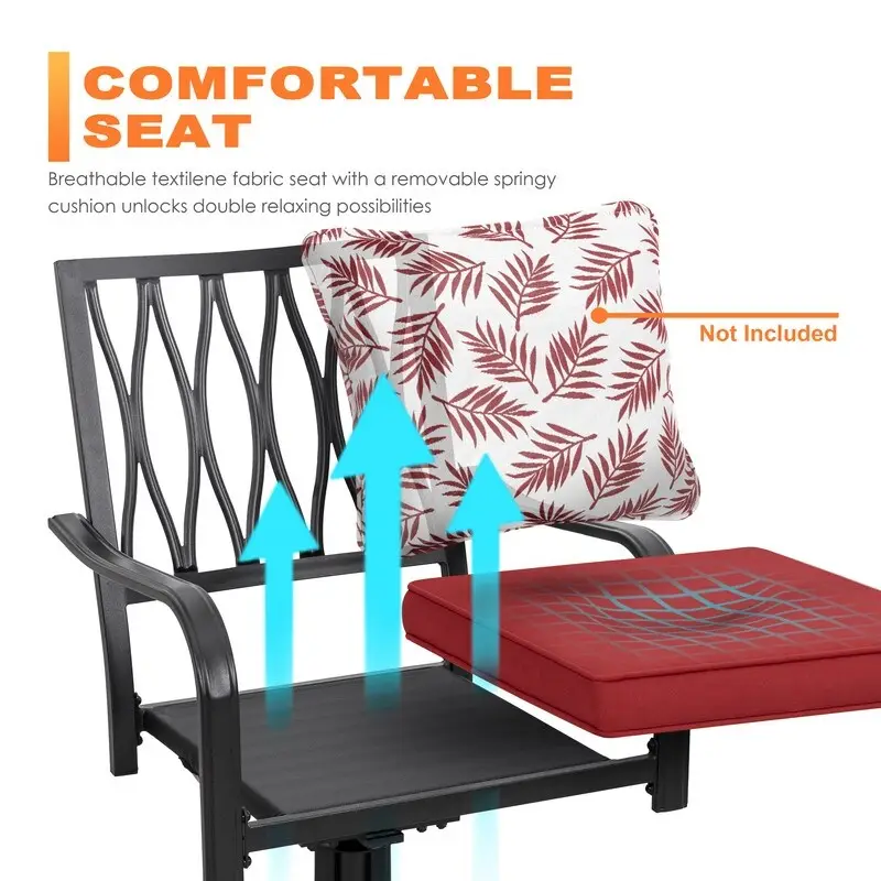 Nuu Garden 7PCS Swivel Dinging Set With Free Cusions