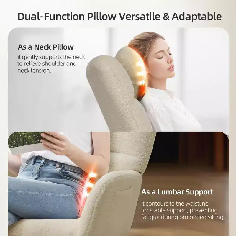 High Back Stuffed Upholstered Rocking Chair for Living Room, Bedroom & Office  Comfortable Glider Accent Armchair  Soft Fleece Fabric  No Ottoman