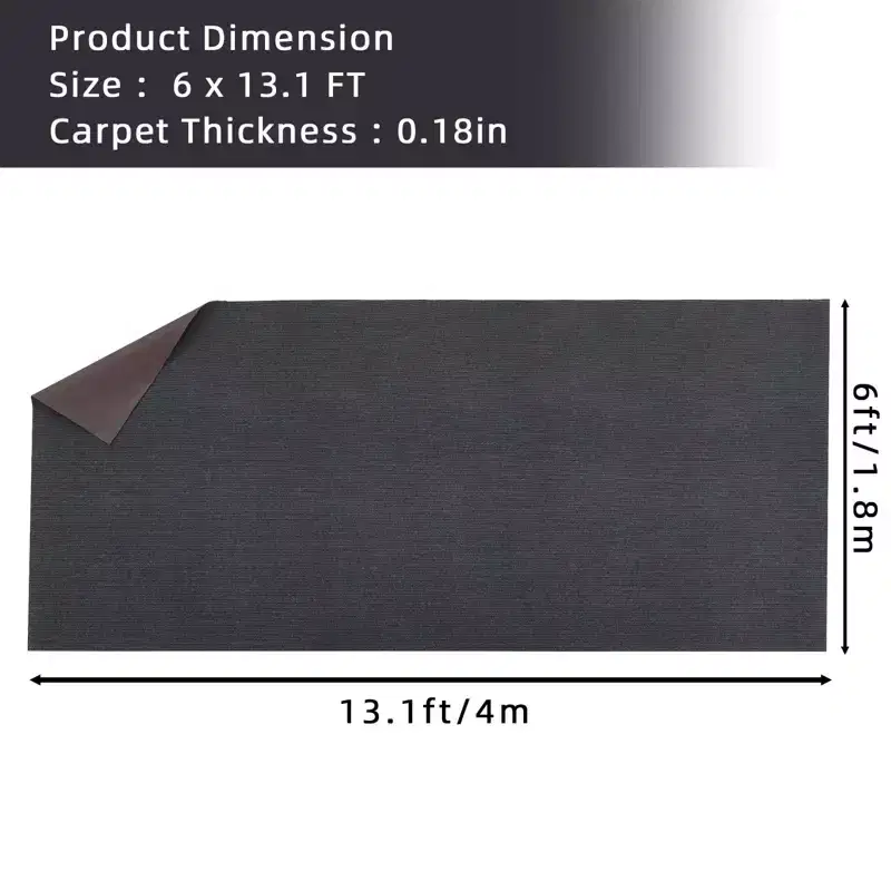 6x23FT Marine Boat Carpet - Waterproof, Non-Slip Outdoor Rug for Deck, Patio, Camping