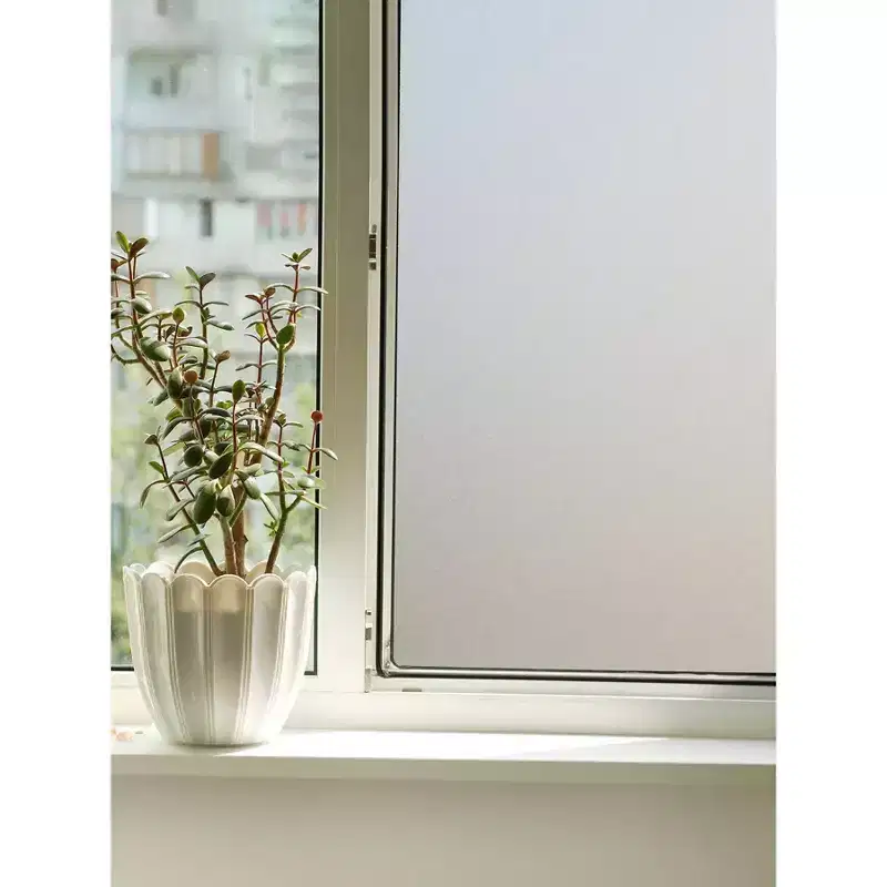 Set of 2 (18"x118") Fablon Sand Static Window Film Set: Privacy Clings, Classic Geology Pattern, Clear Vinyl