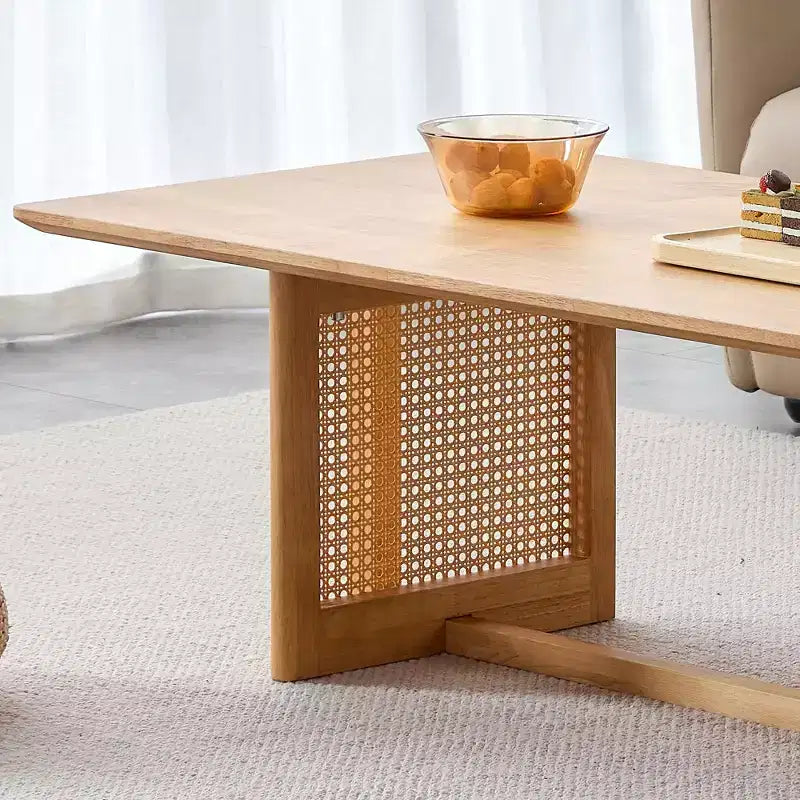 Vatros Rectangle Modern Coffee Table Small Wood Coffee Table