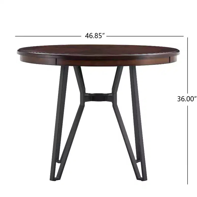Christopher Knight Home Netia Modern 5 Pieces Metal and Rubberwood Counter Height Dining Set, Natural Brown