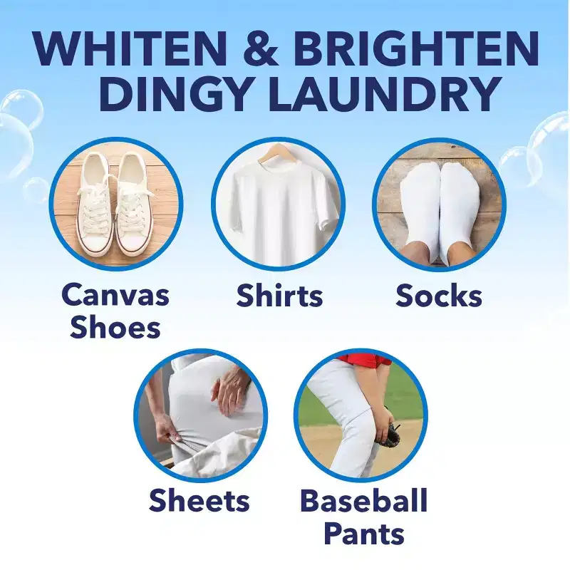 OxiClean White Revive Laundry Whitener and Stain Remover Powder - 5lbs: Bleach-Free, Phosphate-Free, Unscented